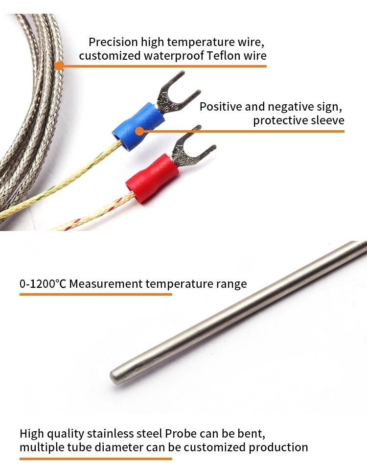 product-750px-1 Platinum Rhodium K J Type Thermocouple Sensor