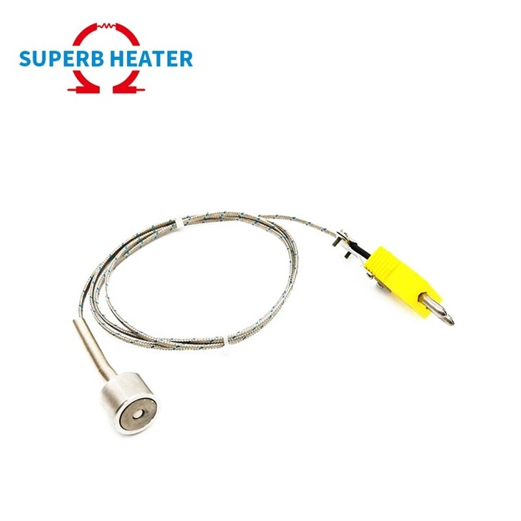 Custom Strong Neodymium Platinum Magnetic Surface Thermocouple K J E Type PT100 Industrial Temperature Sensor