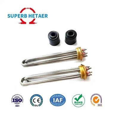 Aquecedor de tanque tubular de imersão com flange elétrico inoxidável